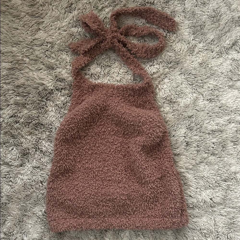 🆕 NWT Skims cozy knit halter crop top size S/M